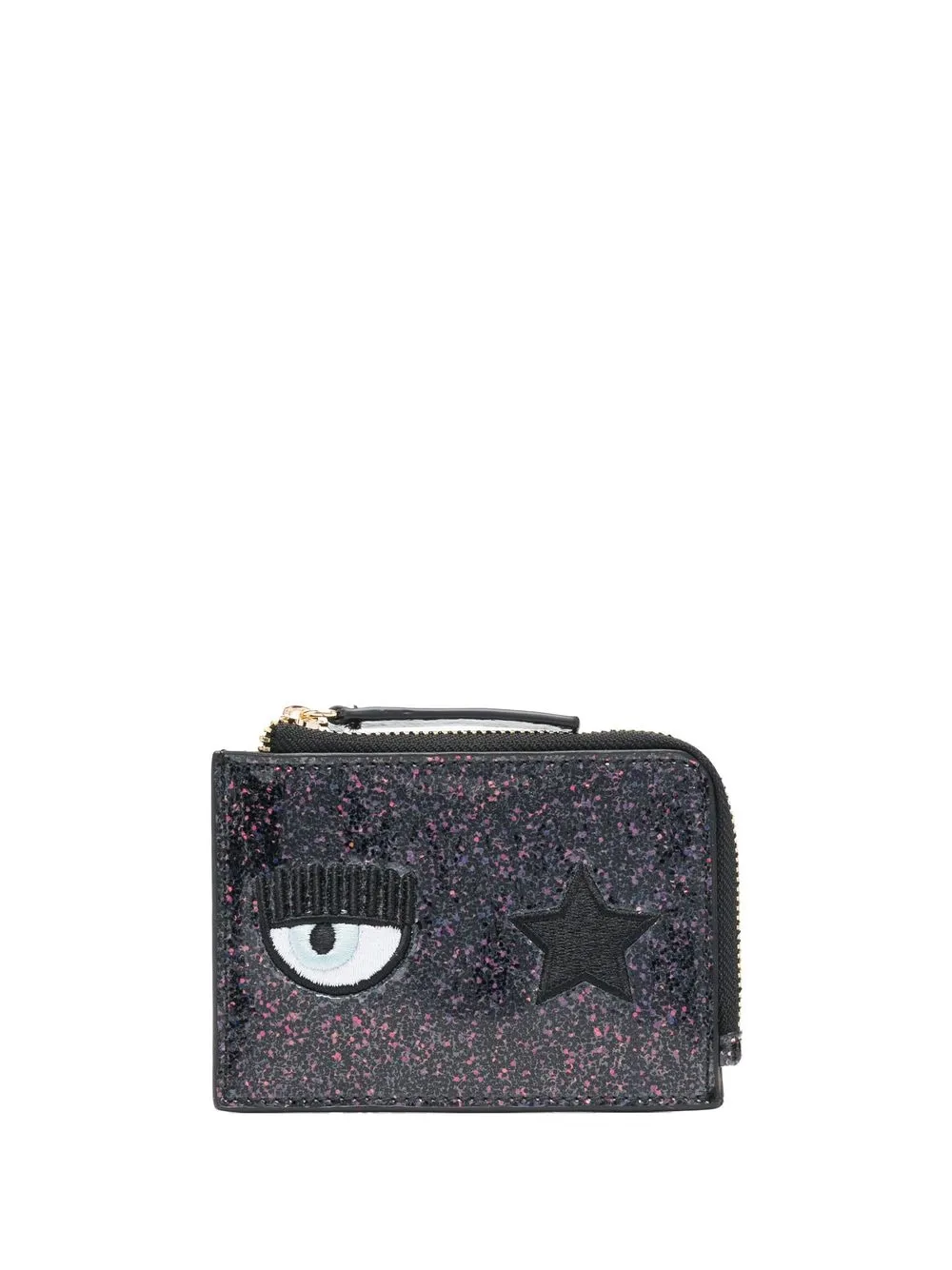 

Chiara Ferragni glitter-embellished Eyelike wallet - Black