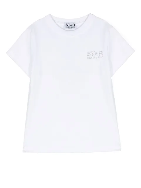 Golden Goose Kids Camiseta mangas curtas com estampa de estrela