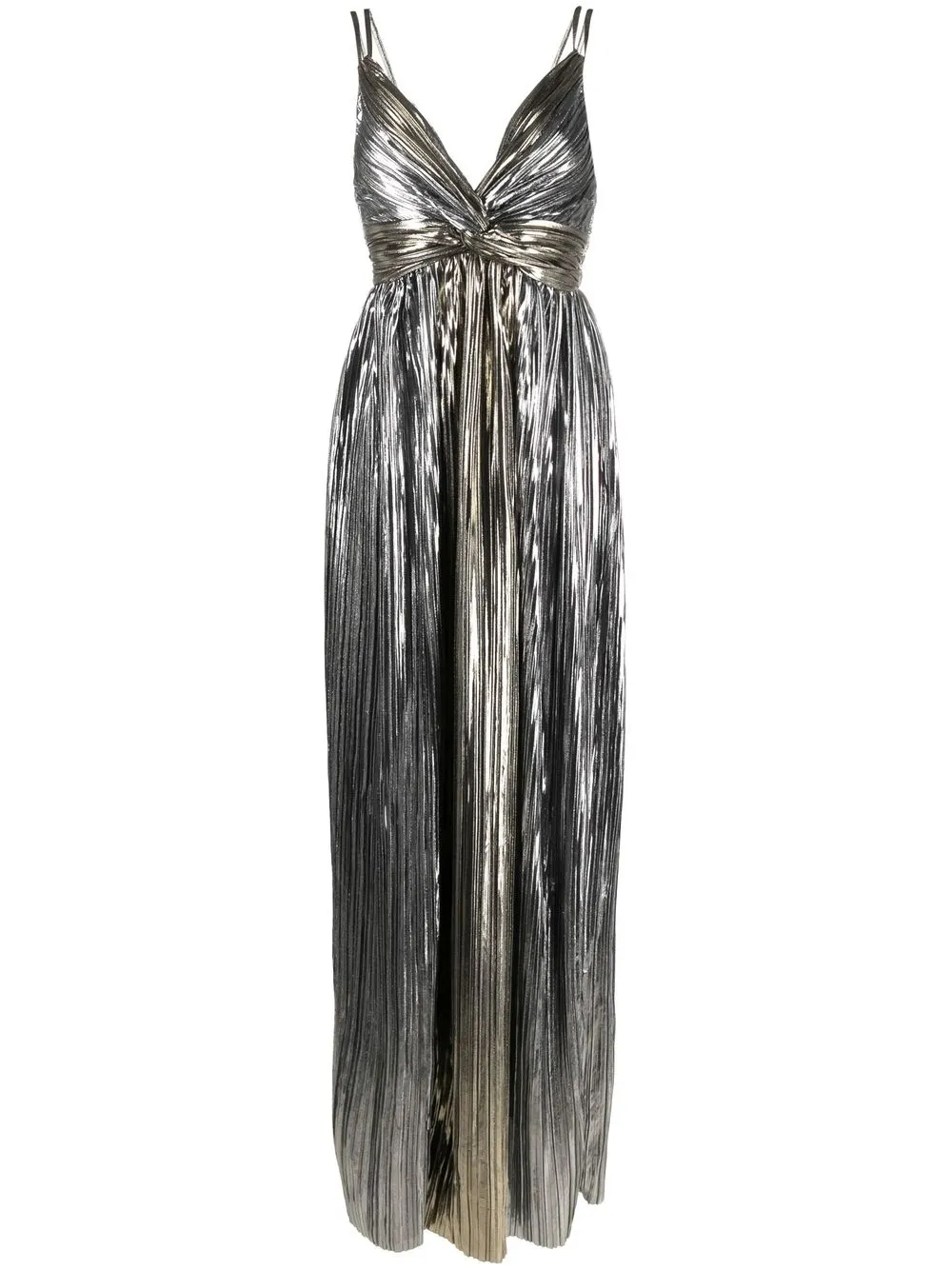 

Sabina Musayev vestido largo plisado - Plateado