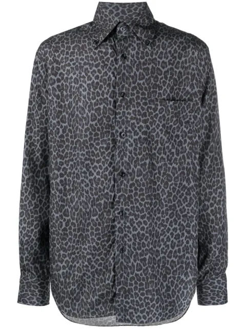 TOM FORD leopard-print long-sleeve shirt 