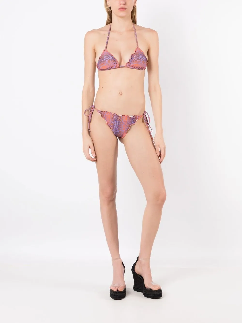 Amir Slama snakeskin-print triangle bikini | Bikinis | Image 2