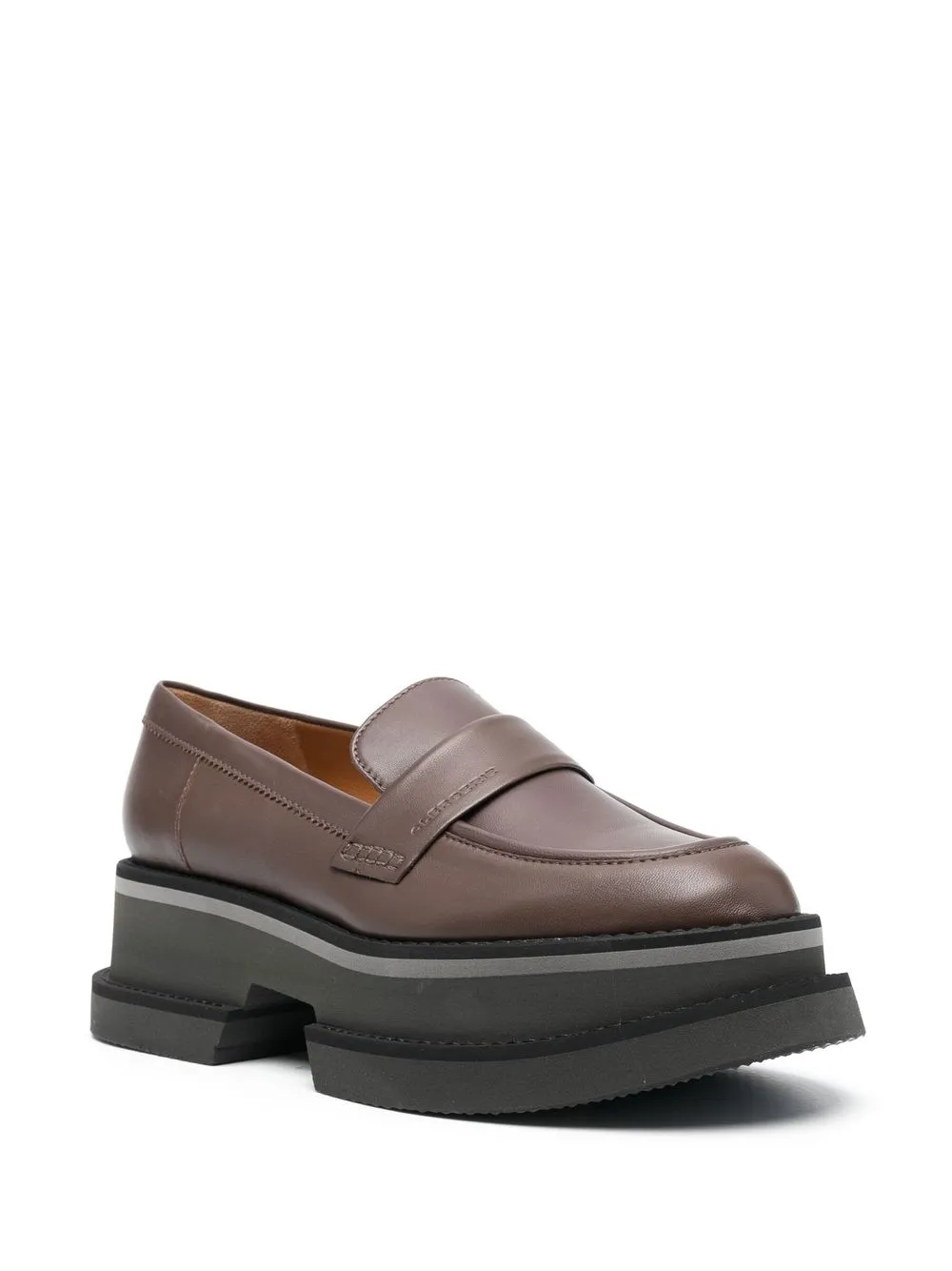 Clergerie Loafers met chunky zool - Bruin