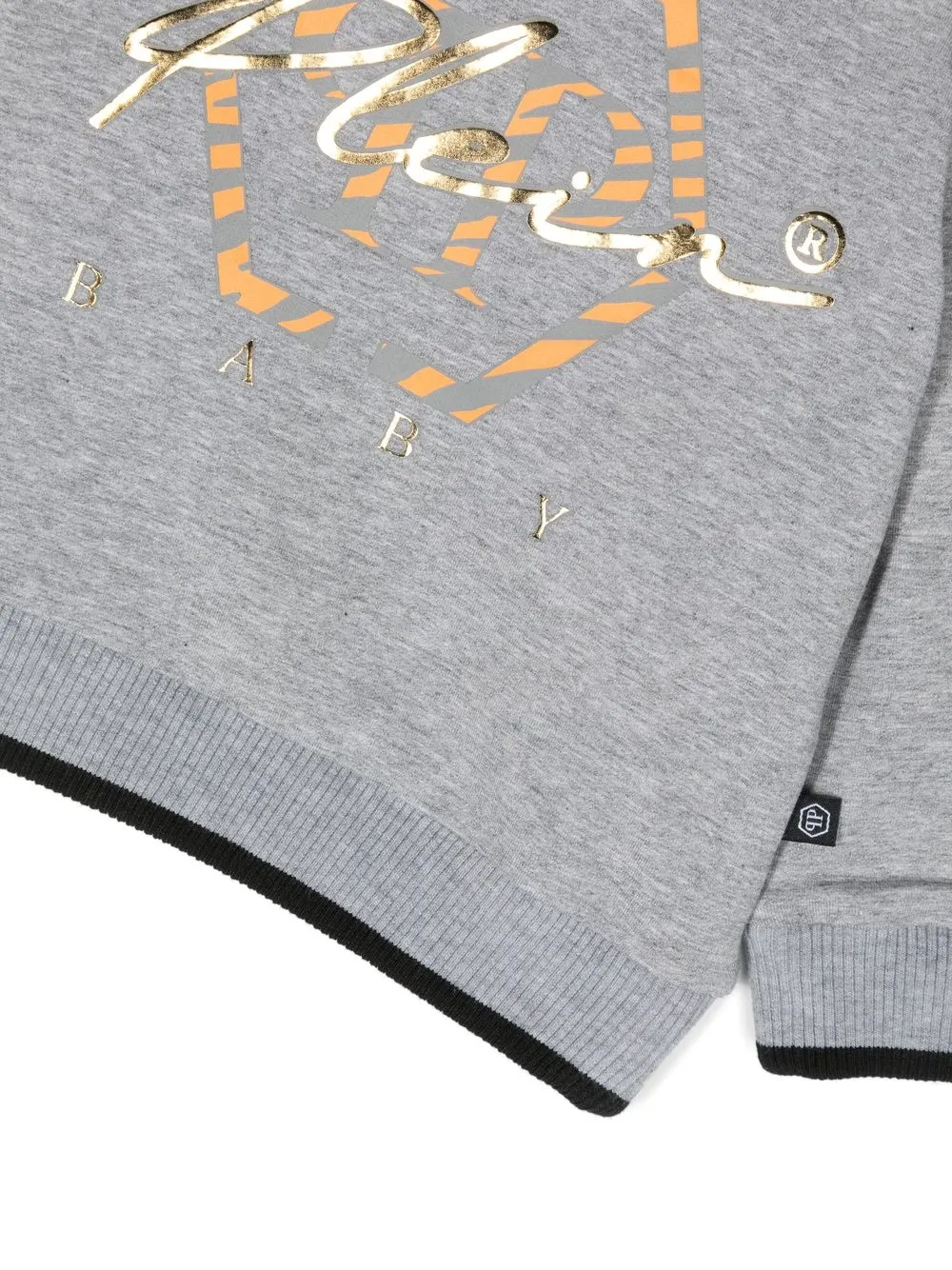  Philipp Plein Junior Sweatshirt Mit Logo Print   Grau 