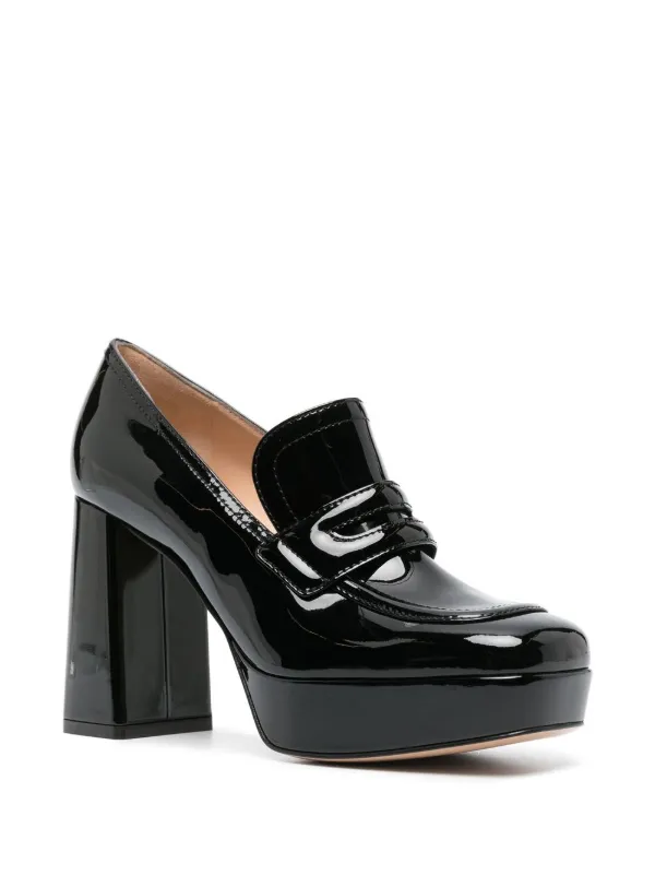 Gianvito Rossi 100mm patent leather Platform Loafers Farfetch