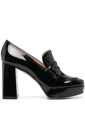 Patent leather platform loafers sale