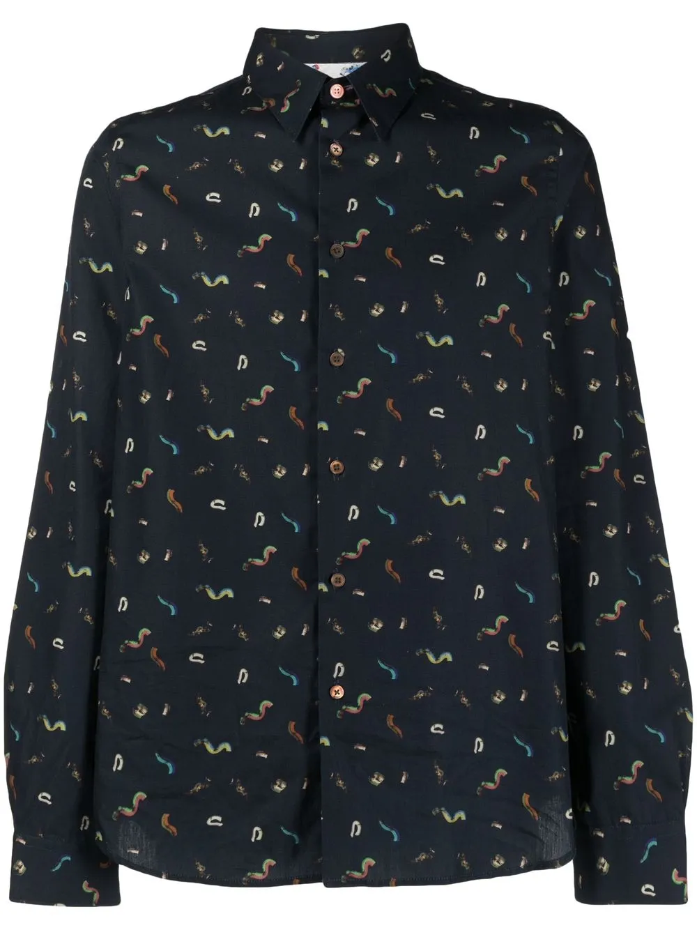 PS Paul Smith camisa con estampado abstracto - Azul