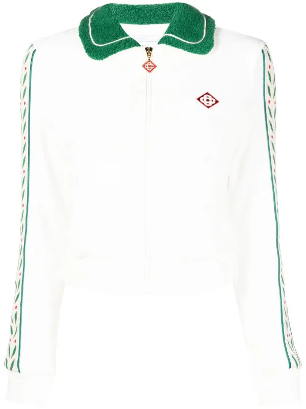 Casablanca monogram-embroidered Track Jacket - Farfetch