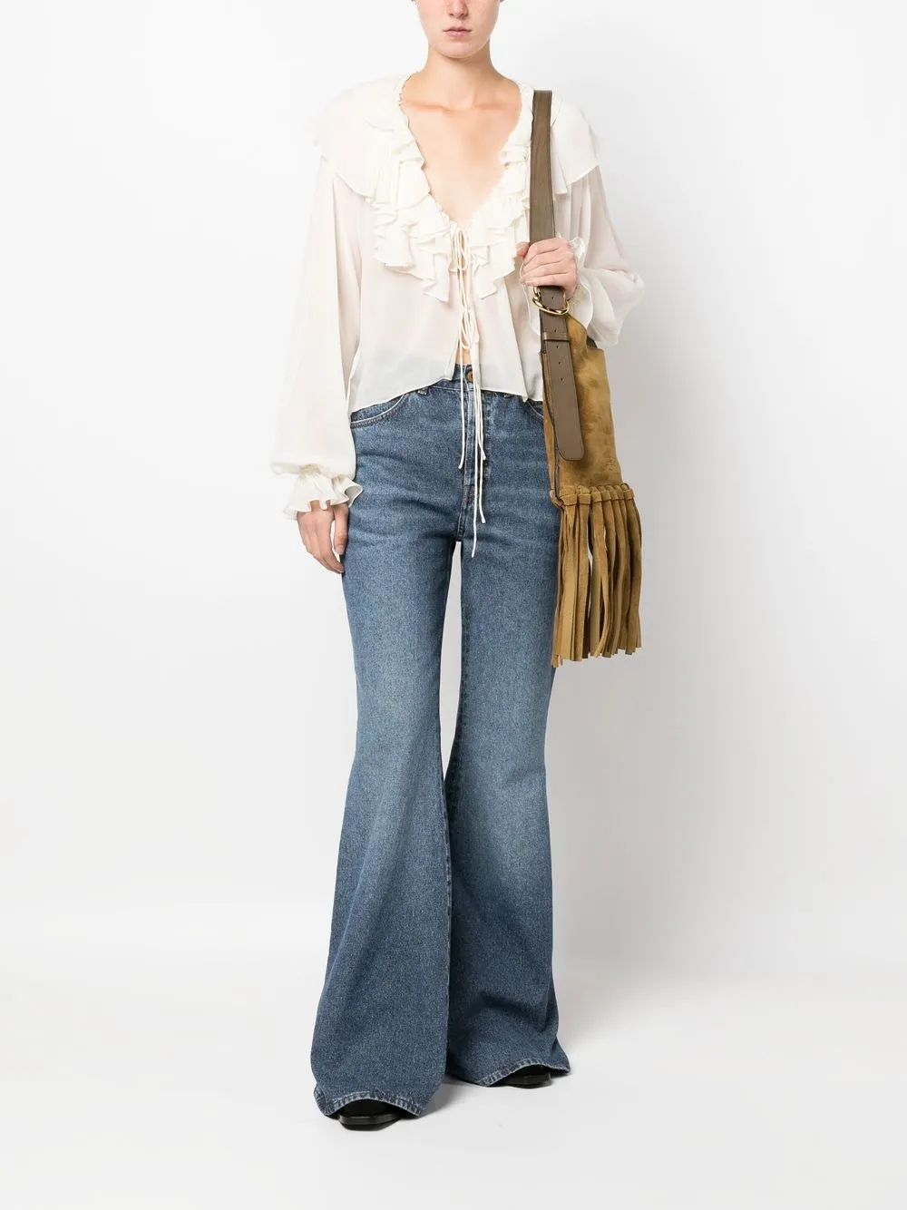 Philosophy Di Lorenzo Serafini Blouse met V-hals - Wit