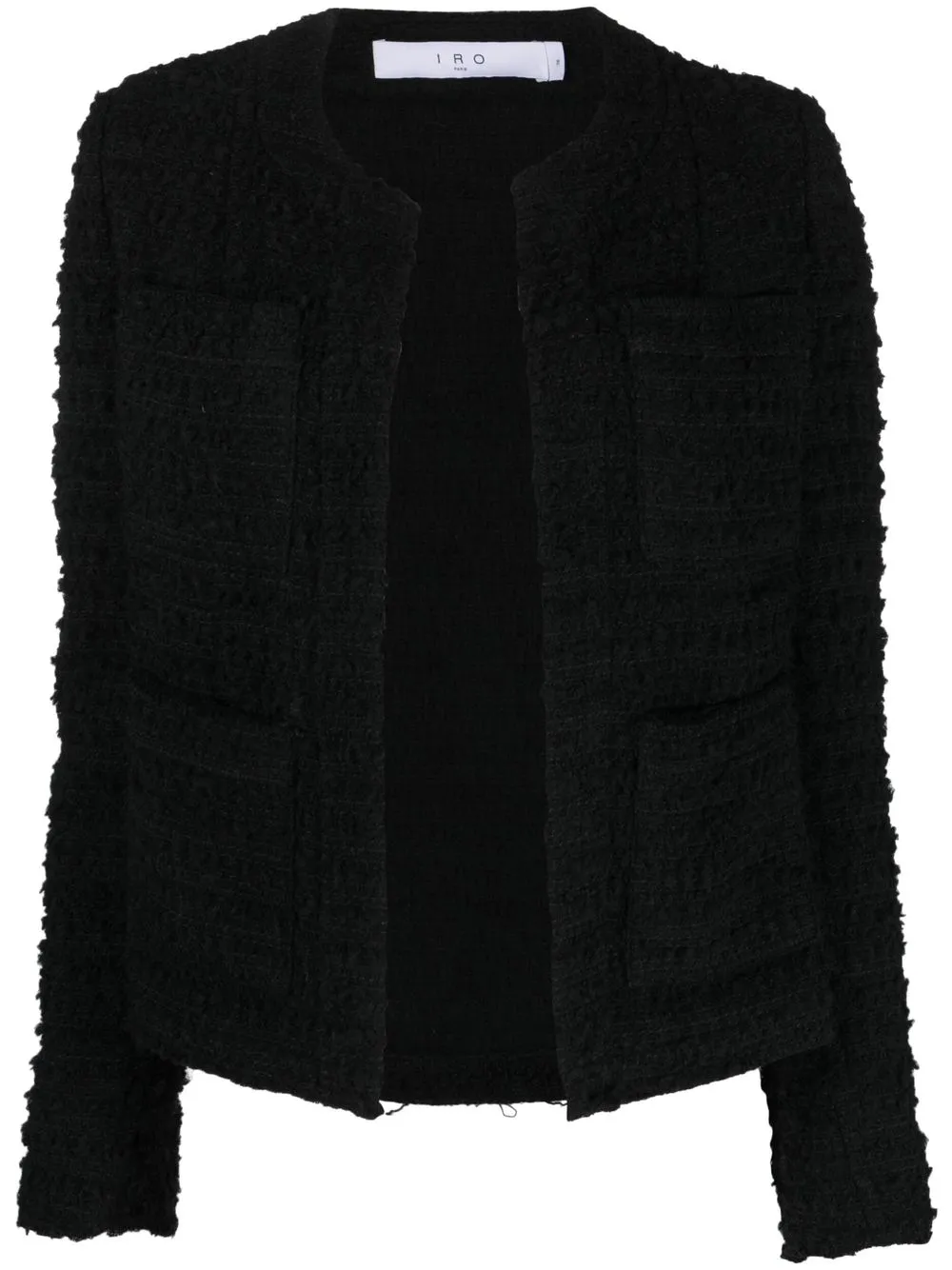 

IRO ribbed tweed jacket - Black