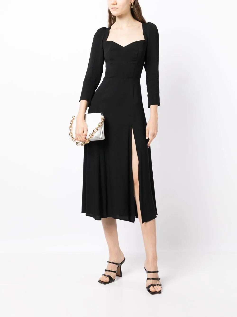 Reformation Mara midi-jurk - Zwart
