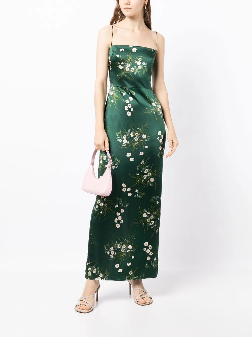 Reformation Midi-jurk met bloemenprint - Groen