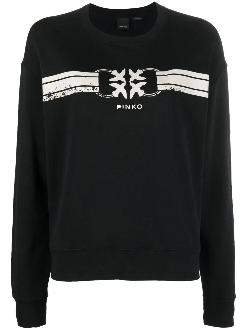 

PINKO Love Birds logo-print sweater - Black