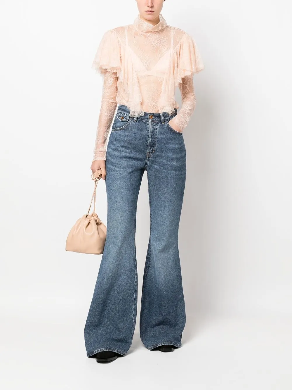 Philosophy Di Lorenzo Serafini Blouse met bloemenkant - Roze