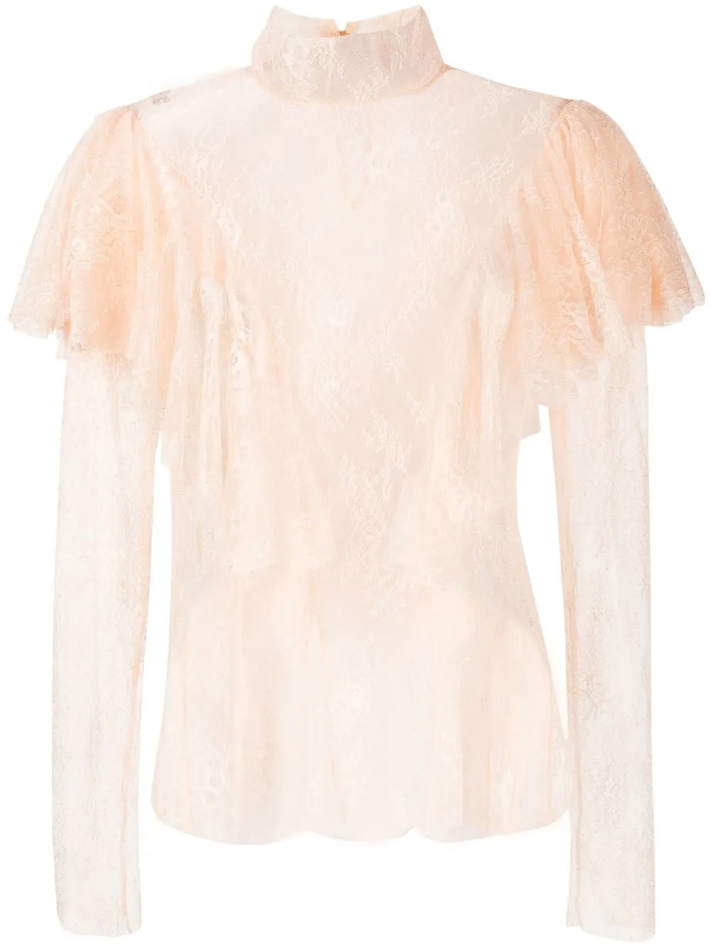 

Philosophy Di Lorenzo Serafini ruffled floral-lace blouse - Pink