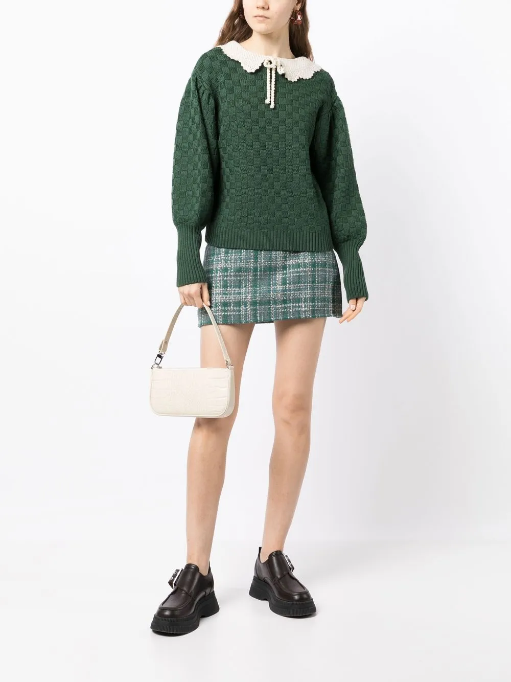 Reformation Tweed rok - Groen