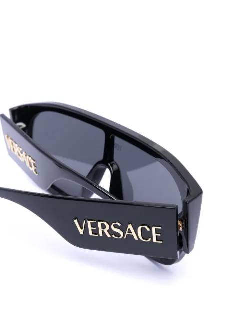 Versace Eyewear 90s Logo-Injected Mask sunglasses 0VE443933GB187 - 2