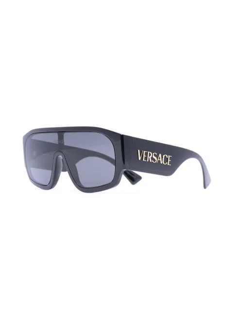Versace Eyewear 90s Logo-Injected Mask sunglasses 0VE443933GB187 - 1