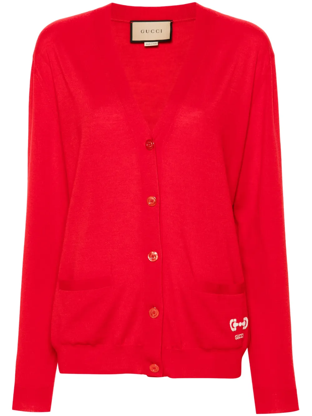 Gucci red cardigan sales