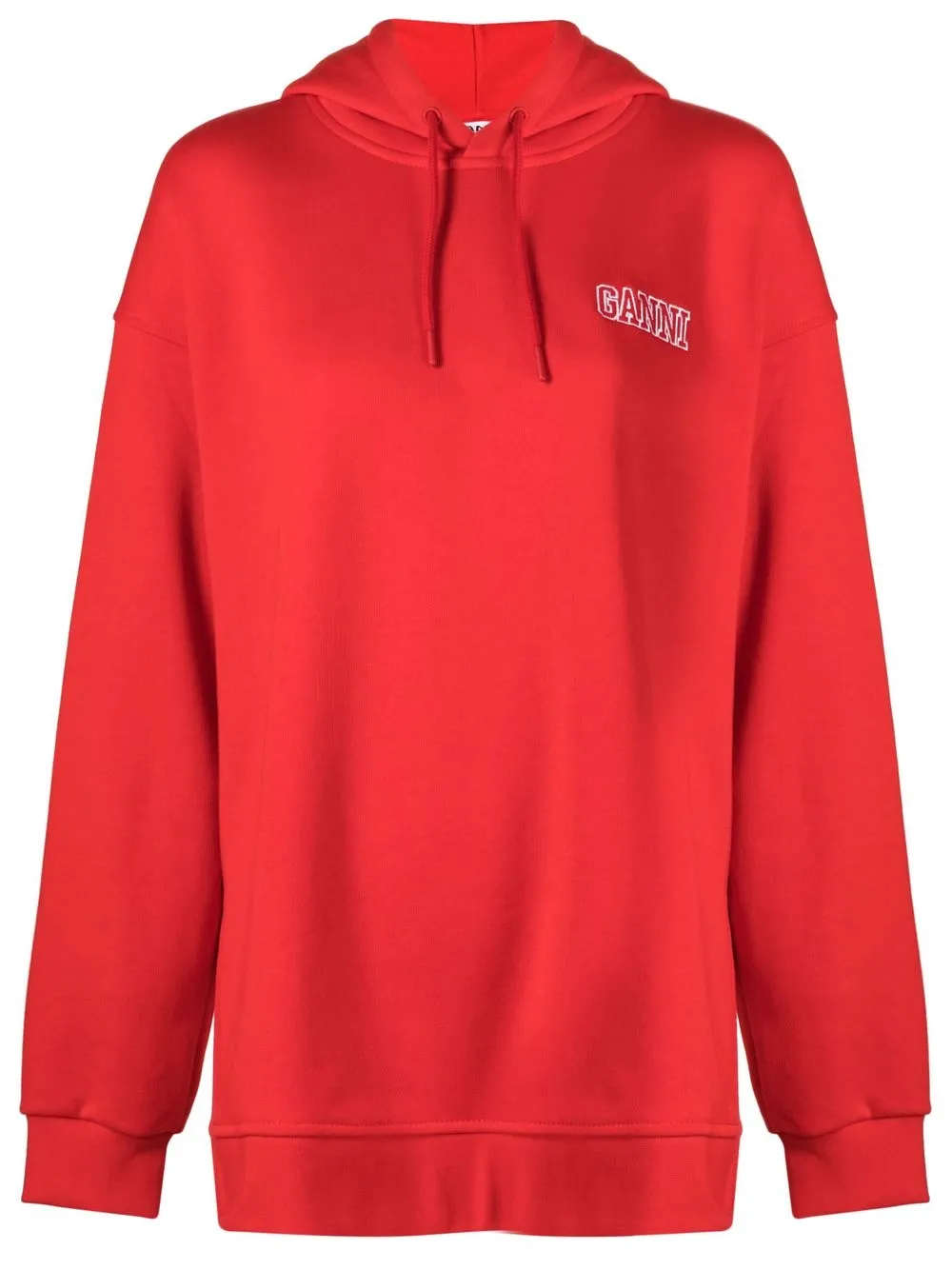 

GANNI hoodie con logo bordado - Rojo