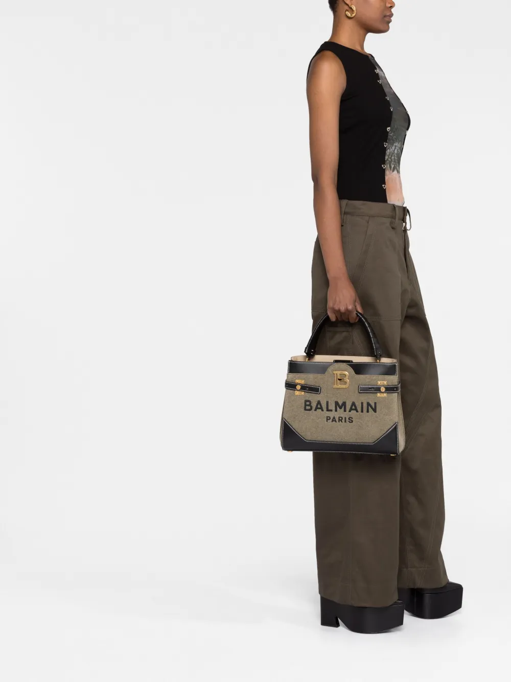 Image 2 of Balmain B-Buz 31 canvas tote bag