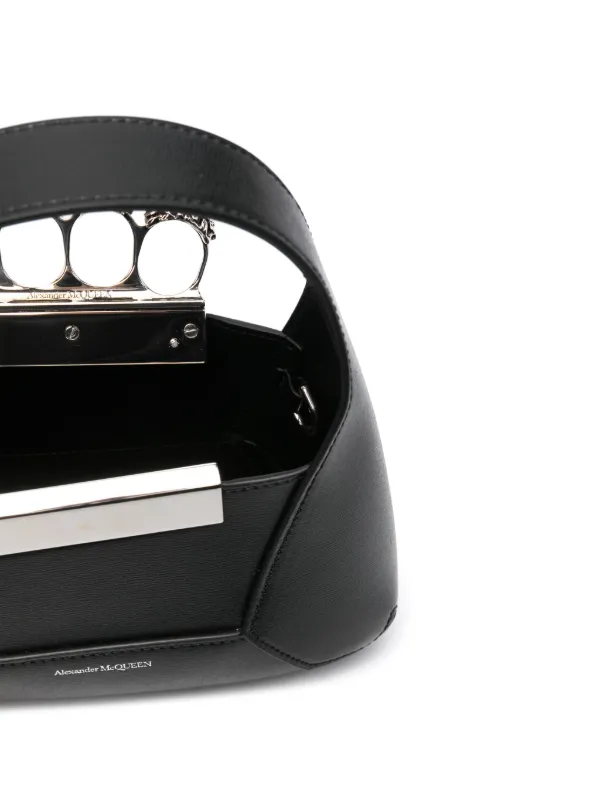 Alexander McQueen The Jewelled ホーボー レザーバッグ ミニ | ブラック | FARFETCH JP