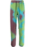 Song For The Mute tie-dye drawstring track pants - Green