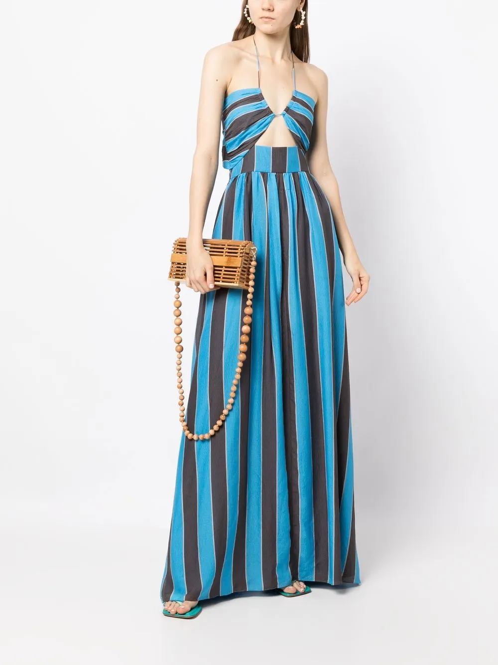 Rebecca Vallance Maxi halterjurk - Blauw