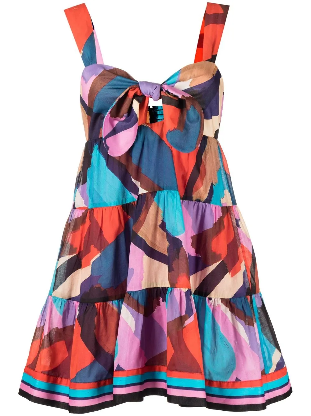 

Rebecca Vallance Malaga abstract-print mini dress - Multicolour