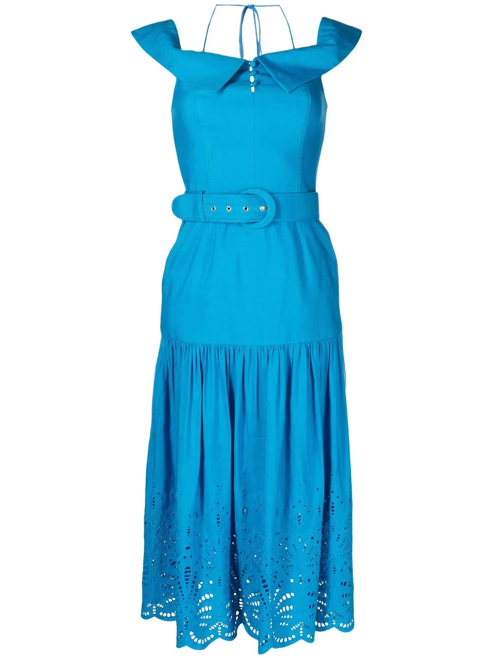 

Rebecca Vallance Isidora belted midi dress - Blue
