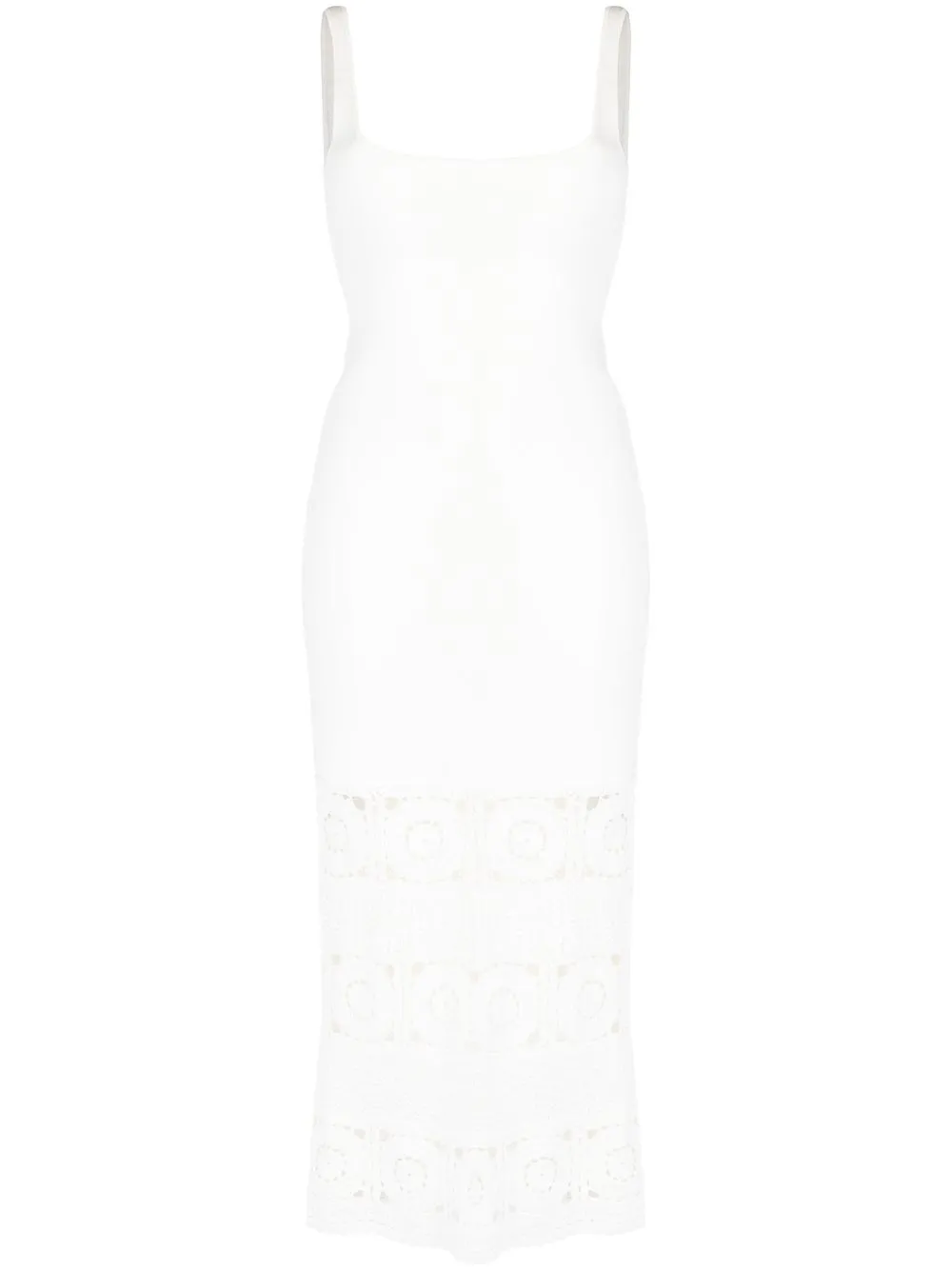 Rebecca Vallance Romina Square-neck Midi Dress In White