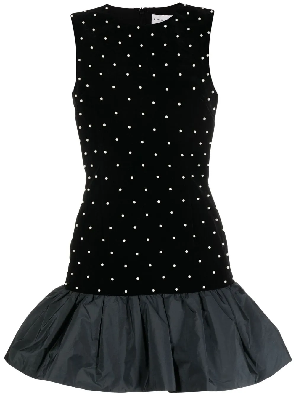 

Rebecca Vallance Hope velvet mini peplum dress - Black