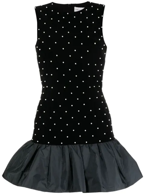 Hope velvet mini peplum dress