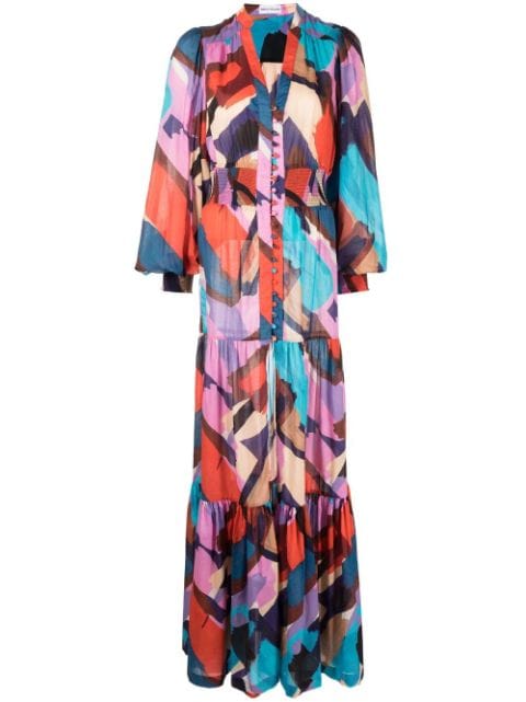 abstract-print maxi dress