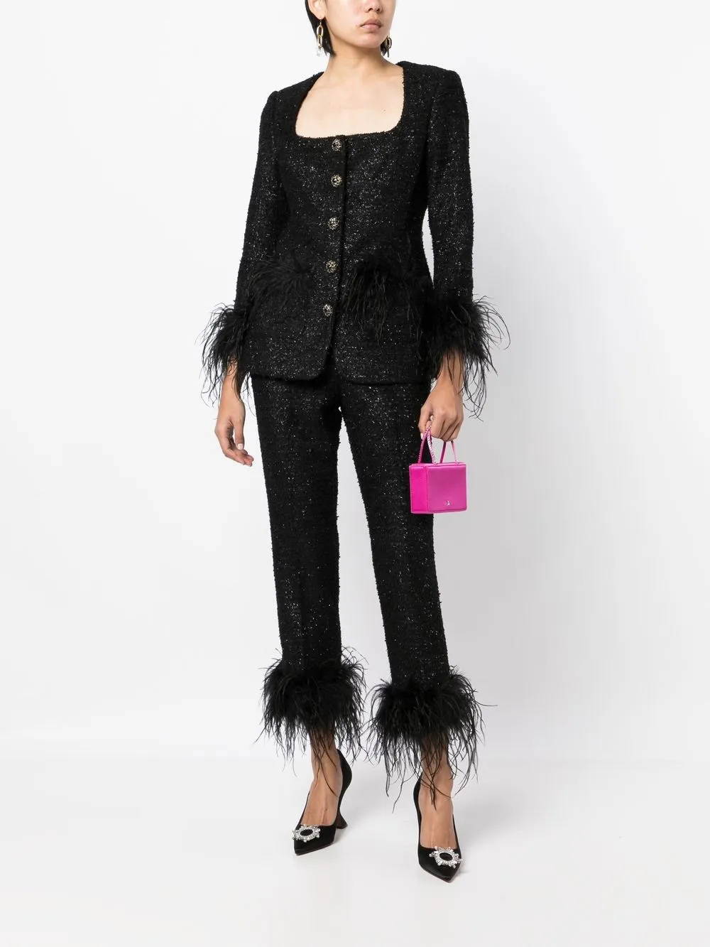 Rebecca Vallance Cropped broek - Zwart