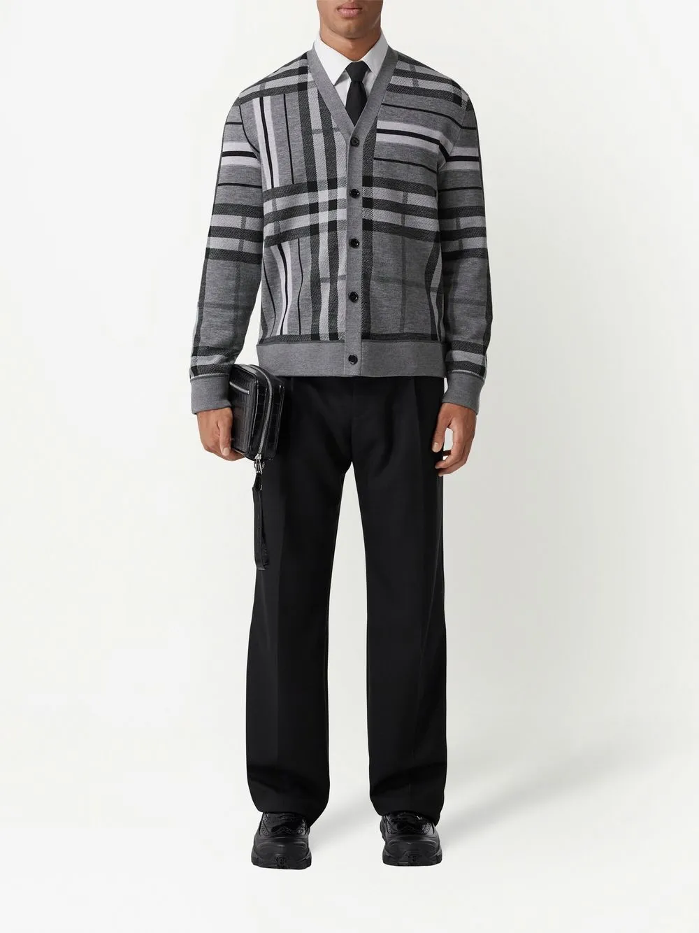 Burberry Geruit vest - Grijs