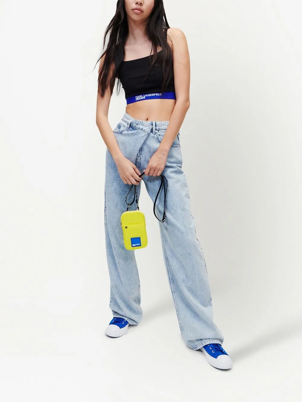 Karl Lagerfeld Jeans High-rise Straight Jeans In Blue