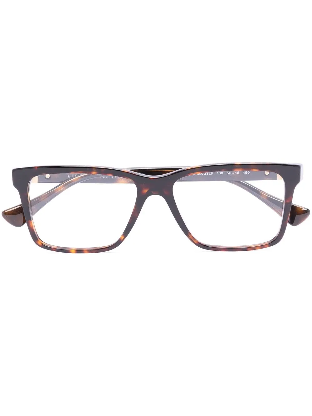 Versace Brown Square Optical Glasses