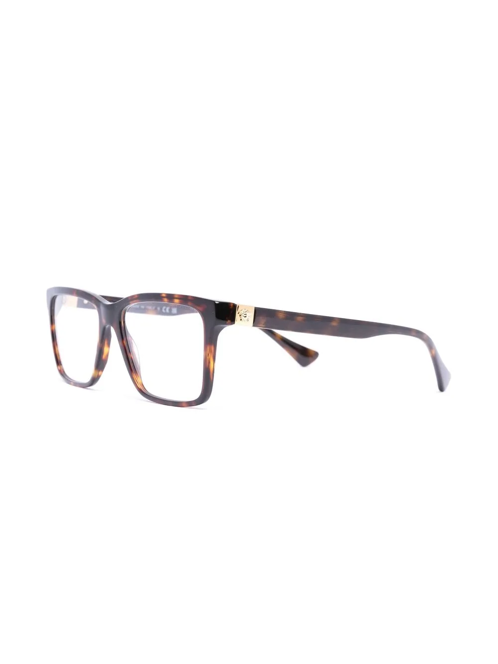 Versace Eyewear Bril met schildpadschild design - Bruin