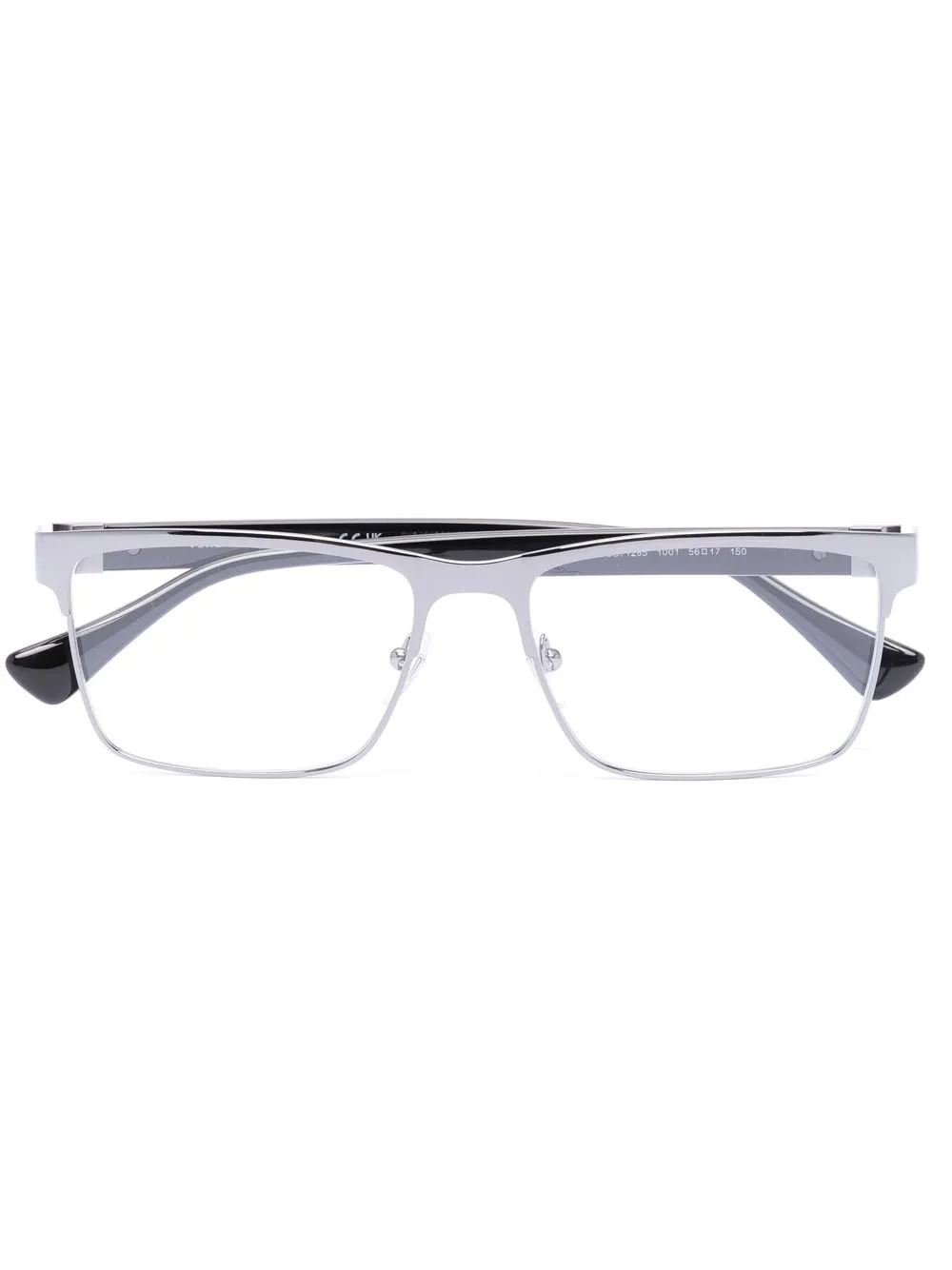

Versace Eyewear signature Medusa-plaque square-frame glasses - Silver