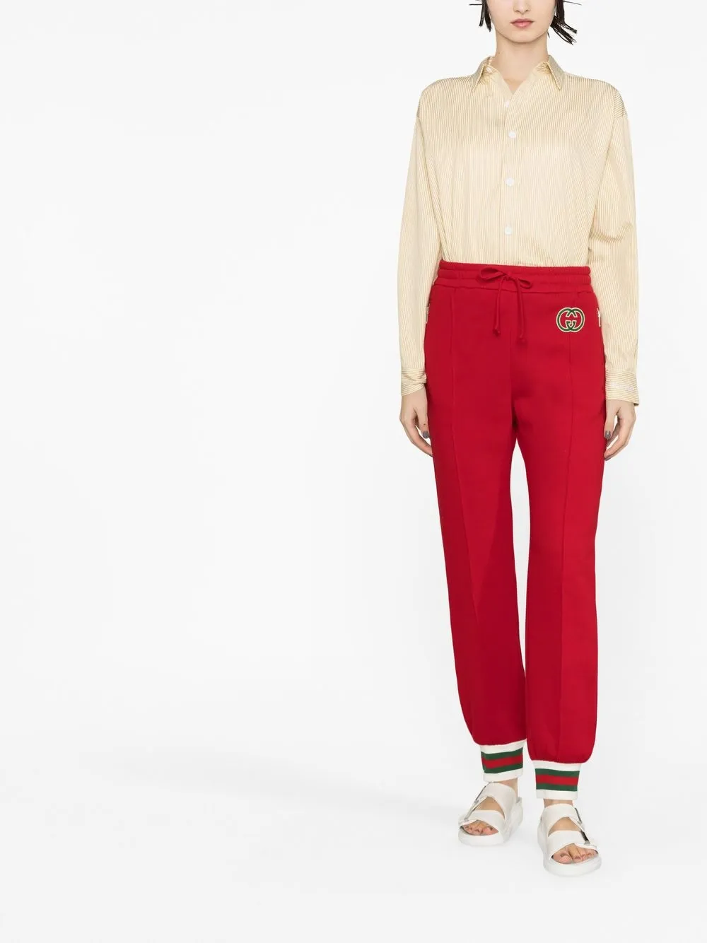 Gucci Trainingsbroek met trekkoord - Rood