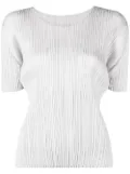 Pleats Please Issey Miyake plissé short-sleeve T-shirt - Grey