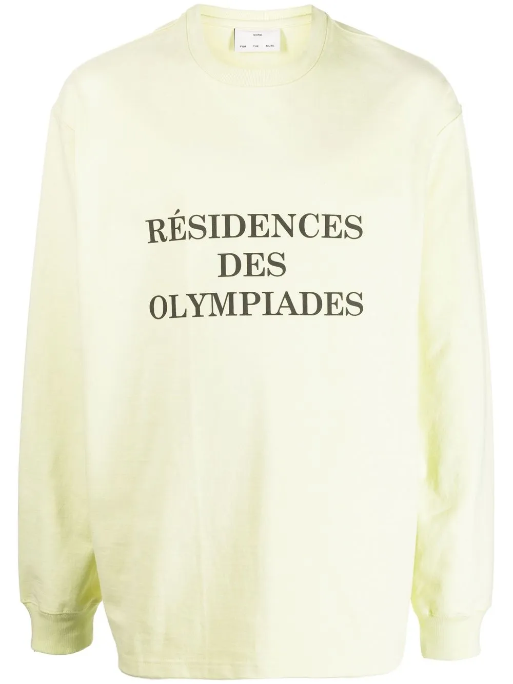 Song For The Mute text-print crewneck sweatshirt - Yellow