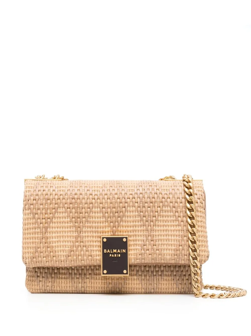

Balmain 1945 woven-wicker shoulder bag - Brown