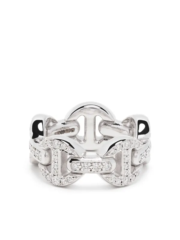 White gold chain ring on sale