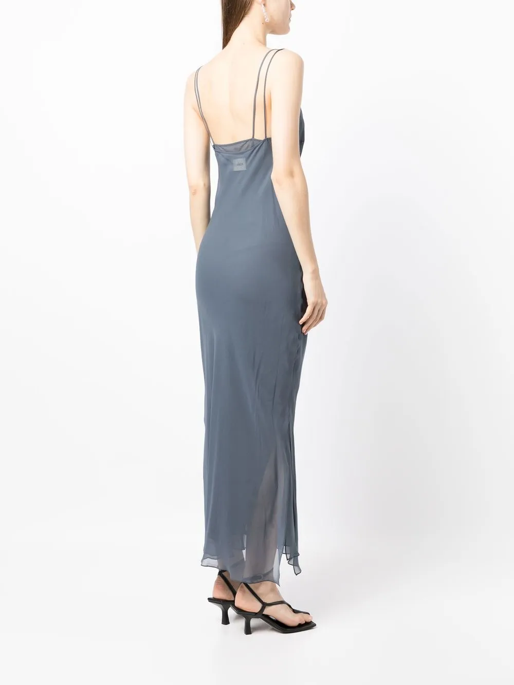 Khaite Doublelayered Maxi Dress In Blue ModeSens