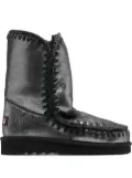 Mou metallic whipstitch-trim boots - Grey