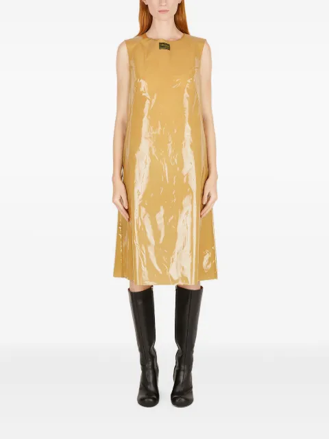 Raf Simons logo-patch sleeveless midi dress