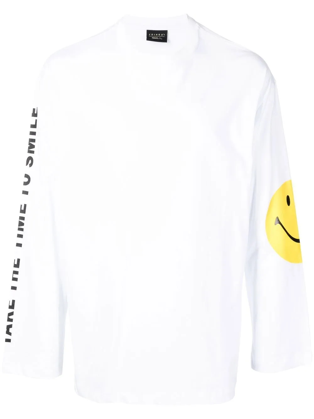 

Joshua Sanders Smiley slogan-print T-shirt - White