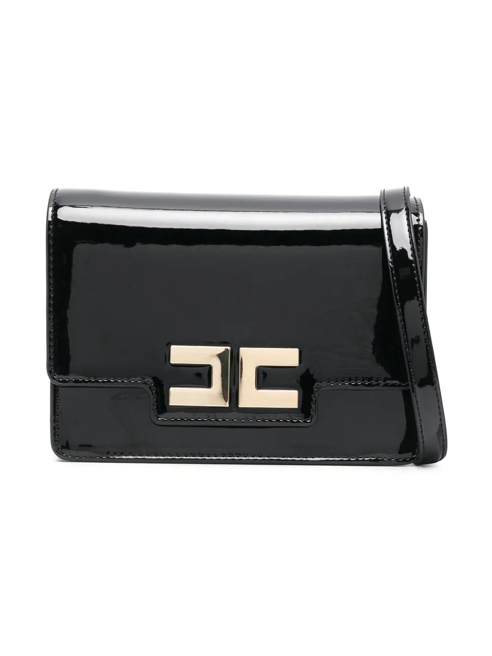 

Elisabetta Franchi La Mia Bambina bolsa de hombro con placa del logo - Negro