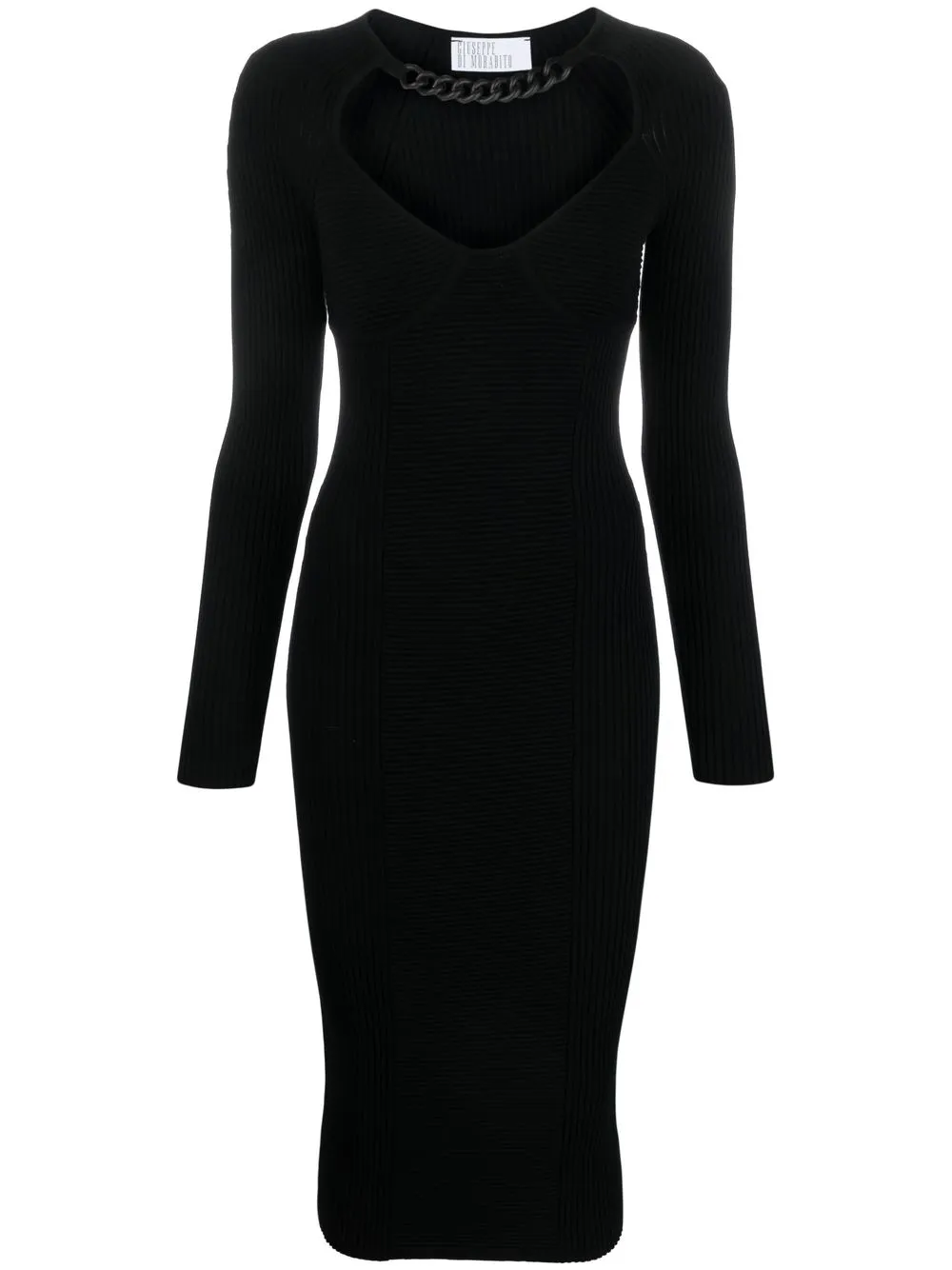 

Giuseppe Di Morabito cut-out ribbed-knit dress - Black